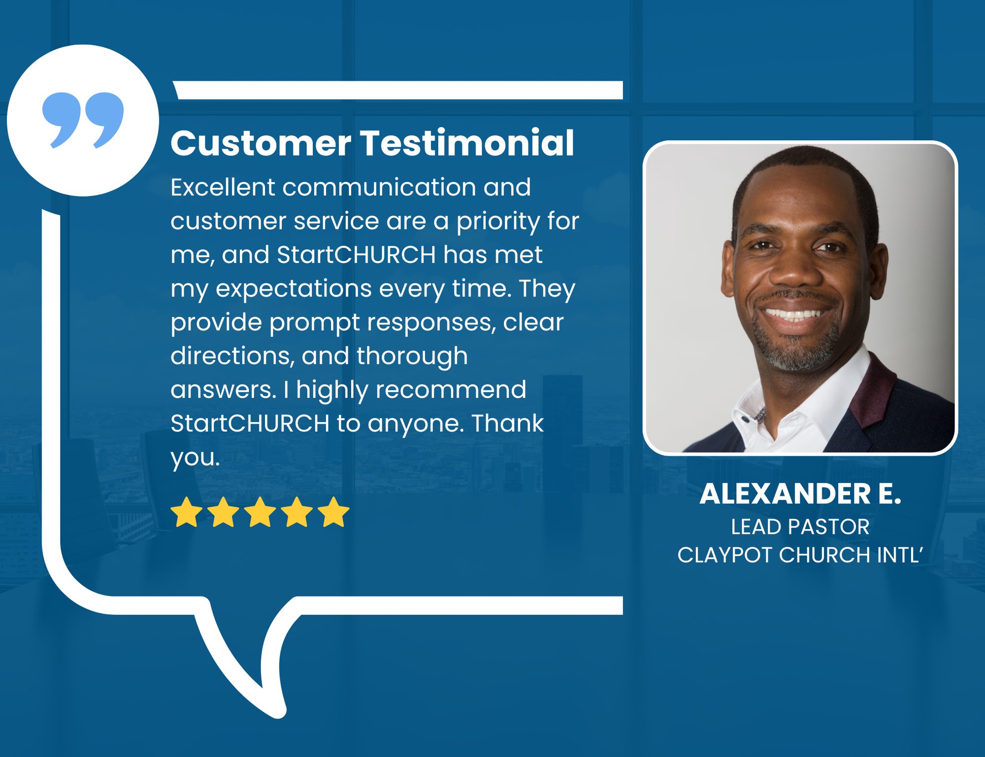 Blue White Minimalist Testimonial Instagram Post-1